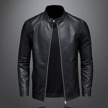 Veste en Cuir pour Homme Décontractée Motard